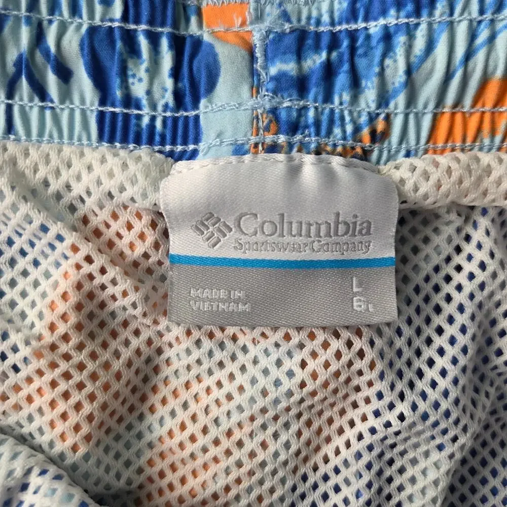 Columbia Mens Large Blue PFG Super Backcast Water Short Omni Shade UPF50 FM1107